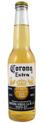 Фирменная бутылка пива Corona Extra