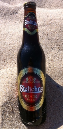 Фирменная бутылка пива Stolichno Bock beer