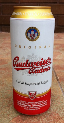 Фирменная баночка пива Budweiser Budwar