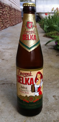 Фирменная бутылка пива Cervena Selka Svetle