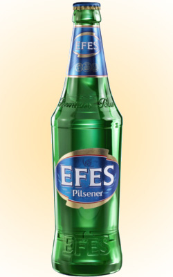 Фирменная бутылка пива Efes Pilsener