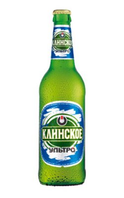 Фирменная бутылка пива Клинское Ультра - фото
