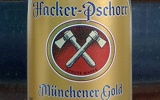 Фирменная бутылка пива Hacker-Pschorr Munchener Gold