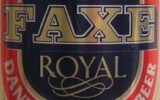 Фирменная бутылка пива Faxe Royal