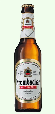 Фирменная бутылка пива Krombacher Alcoholfrei