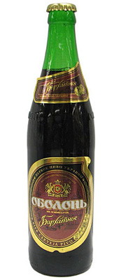 Картинка пива Оболонь Бархатное в стеклянной бутылке