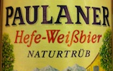 Фирменная бутылка пива Paulaner Hefe-Weissbier Naturtrub